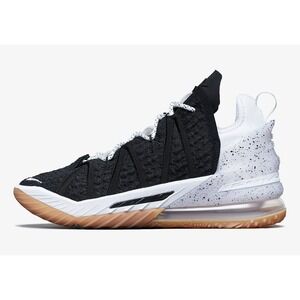Nike LeBron 18 Oreo Basketball Shoes 6.5Y Womens 8 Black‎ White Gum CW2760-007